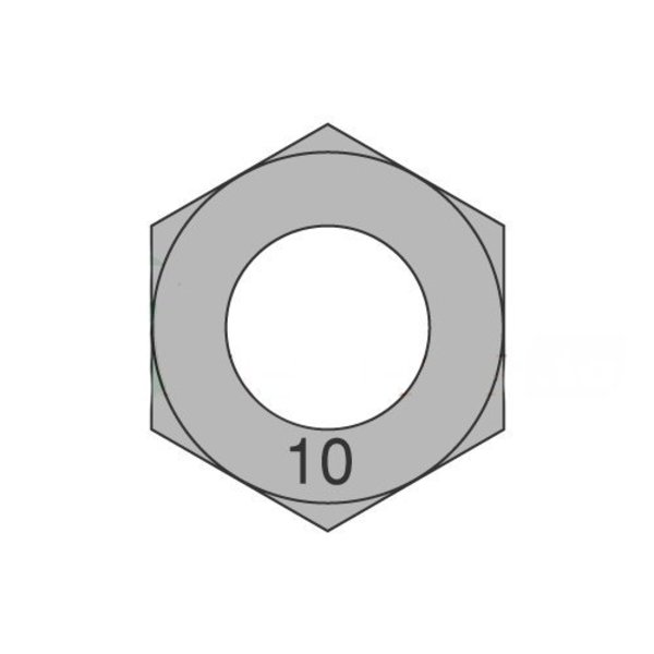 Newport Fasteners Hex Nut, M20-2.5, Steel, Class 10, Plain, 16 mm Ht, 200 PK 247645